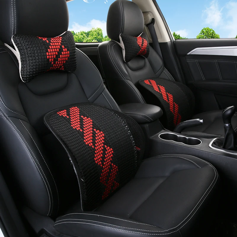 

KKYSYELVA Car Headrest Pillow Neck Pillows Lumbar Support for Office Chair Waist Back Support Car Styling Interior Accessories