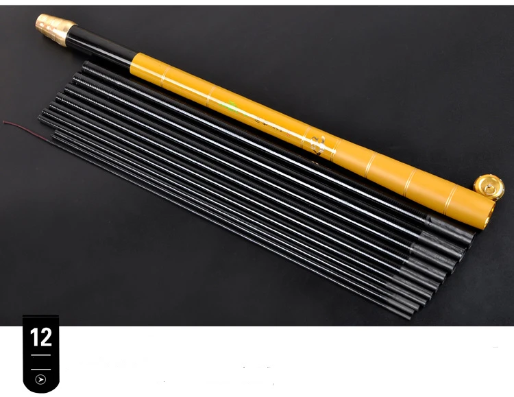 3.0-7.1M Stream Carbon Fiber Telescopic Fishing Rod Ultra Light Carp Fishing