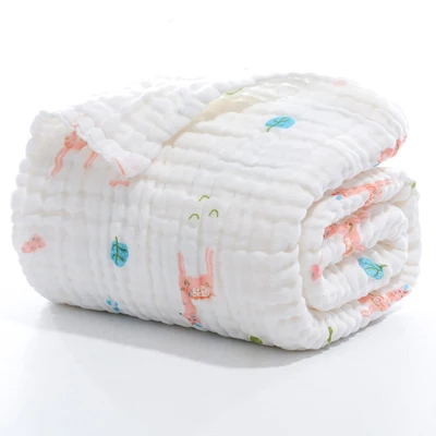 Мягкое газовое детское одеяло, обертывание, детское банное муслиновое полотенце, гидрофильное полотенце s 110x110 см - Цвет: D