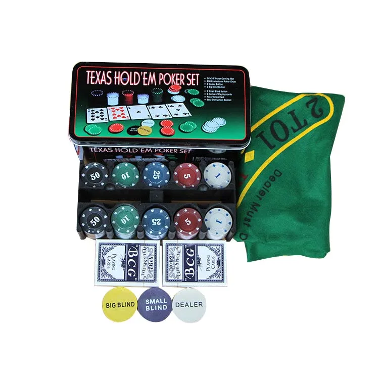 Online Super Deal 200 Baccarat chips Verhandlungen Poker Chips Set Blackjack Tisch Tuch Jalousien Händler Poker karten Mit Geschenke