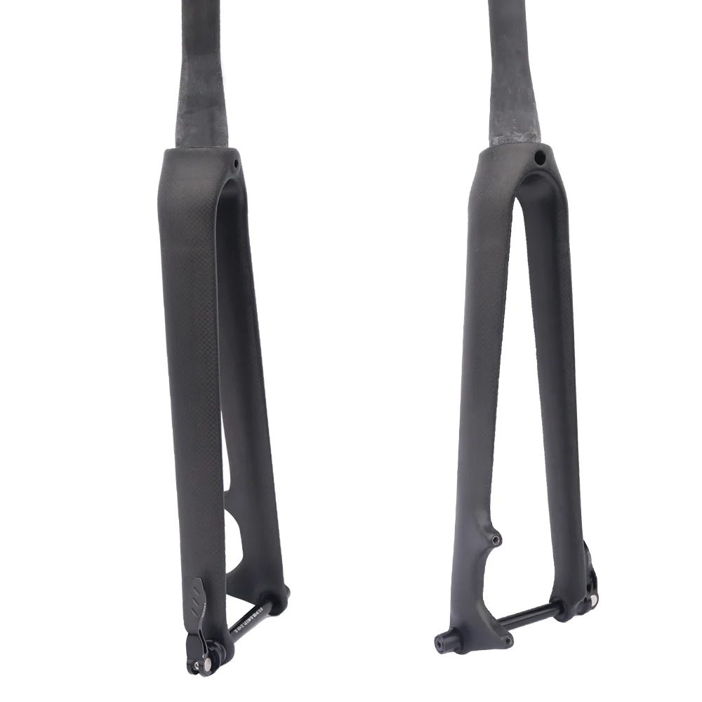 FCFB carbon fiber road bike fork 700 c Rigid Tapered Thru Axle 12mm
