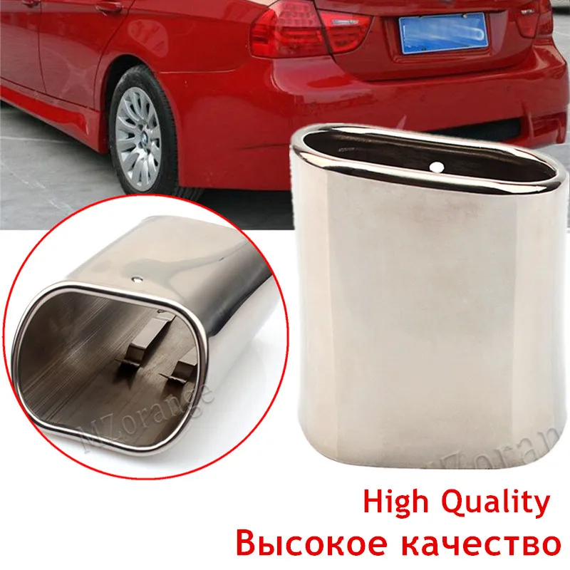 1pcs Car Exhaust Muffler Tip Pipes Stainless Steel For BMW E90 E91 E92