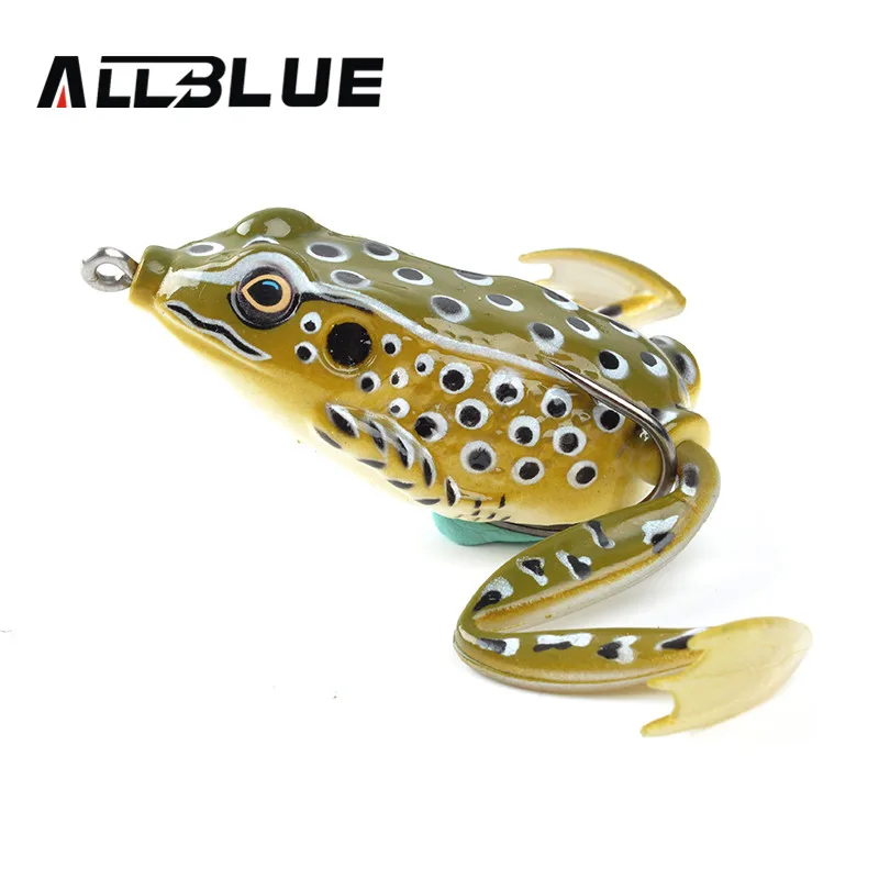 

ALLBLUE High Quality Kopper Live Target Frog Lure 58mm/16g Snakehead Lure Topwater Simulation Frog Fishing Lure Soft Bass Bait