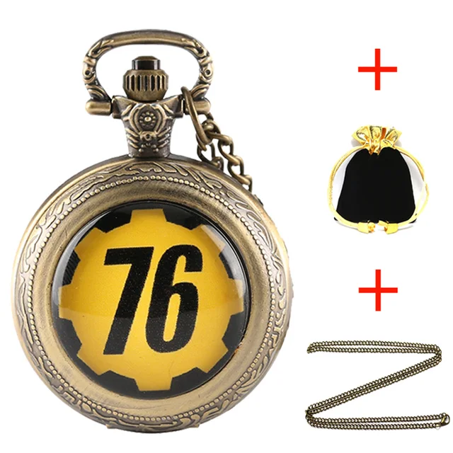 Fallout 76 Vault 111 Electronic Game Quartz Pocket Watch Retro FOB Quartz Watch Fallout 76 Vault 111 Electronic Game Quartz Pocket Watch Retro FOB Quartz Watch