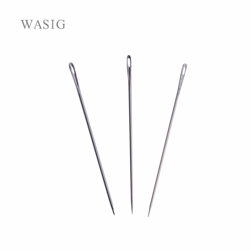 Hair Extensions Tool 12PCS 6cm "I" Shape Straight Weft Weaving/Sewing Needles for DIY Hair Extensions Human Hair Weft Tools