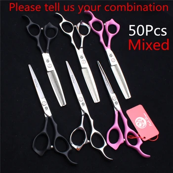 

50Pcs Z1124 6" 17.5cm Purple Dragon Wholesale Hairdressing Scissors Hair Scissors Cutting Shears Thinning Scissors Beauty Tools