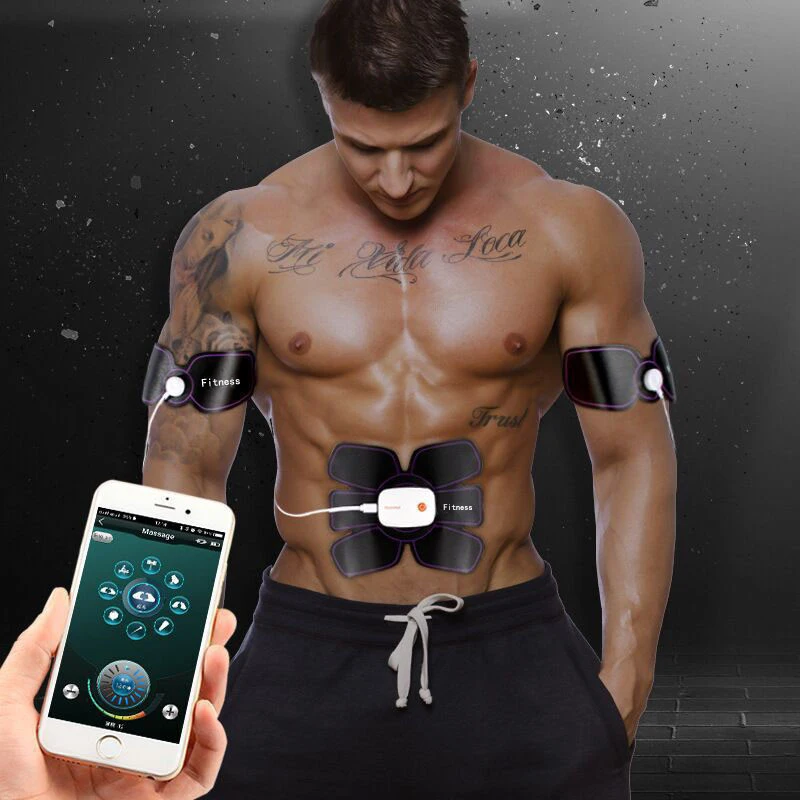 

Muscle Stimulator EMS Stimulation Body Slimming Machine Wireless App Remote Control Abdominal Muscle Exerciser Trainer Massager