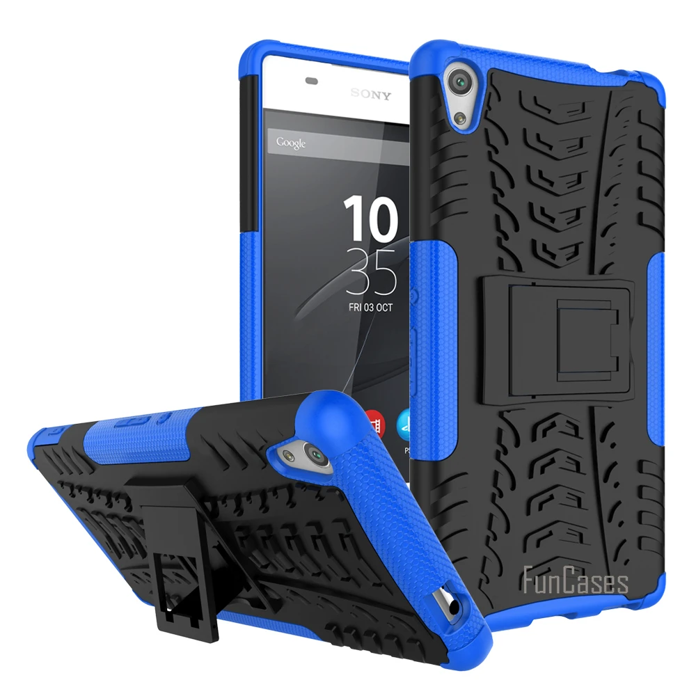 For Sony Xperia C6 Case Hybrid Kickstand Dazzle Rugged Rubber Armor Hard PC+TPU Stand Function XA Ultra |