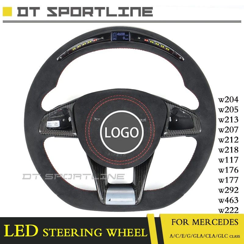 

Customized Replacement LED race display LCD screen Steering Wheel Suitable for mecedes benz w205 /w213 /x253 /w176 /w117/ w222