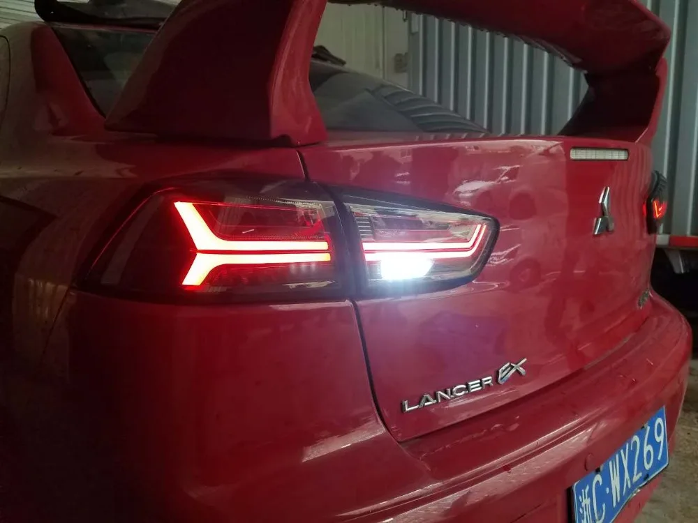 Free shipping China VLAND Car led tail lamp For 2008 2012 2015 Mitsubishi Lancer Ex Taillight