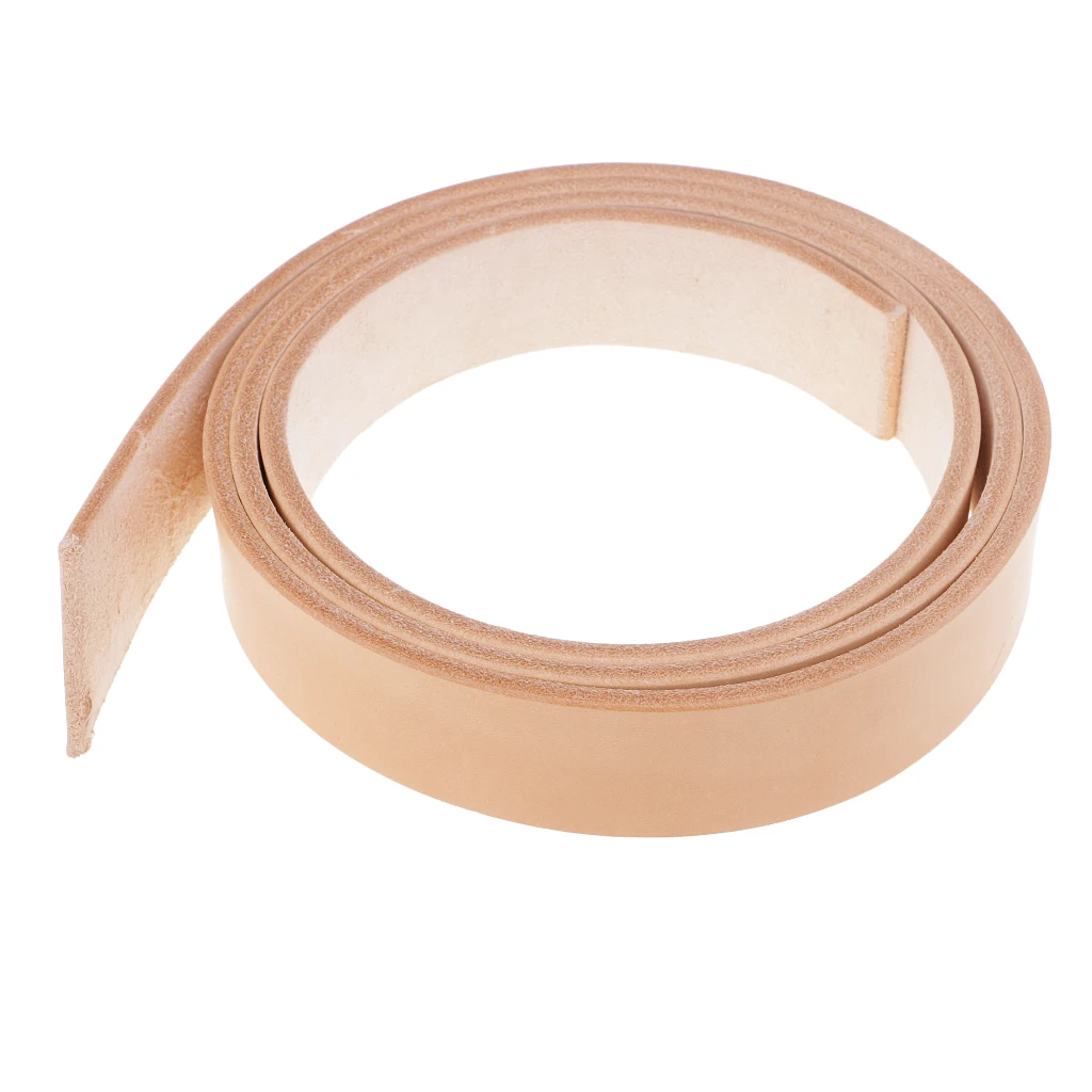 100-135cm Long Natural Genuine Leather Strap Strips for Leathercraft Accessories