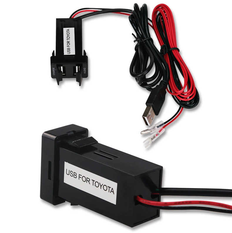 Двойной USB порт разъем зарядное устройство/аудио порт Интерфейс для автомобилей Toyota пустой переключатель отверстие автомобиля аксессуары FISHBERG