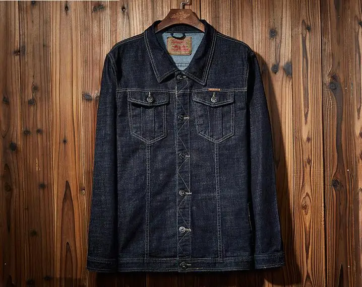 L~ 8XL! Новая мужская осенне-зимняя Повседневная джинсовая куртка большого размера повседневная куртка