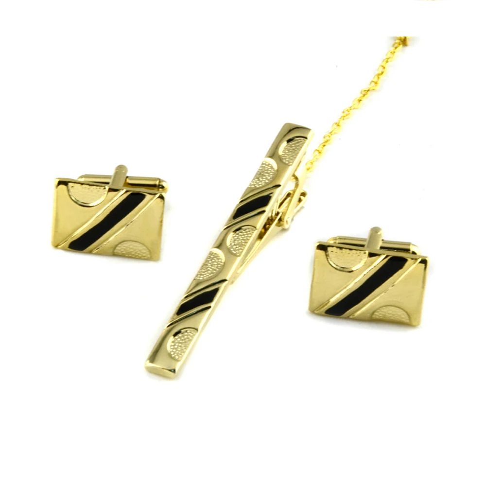 Men Business Tie Clip Cufflinks Set Neckties Bar Formal Wedding Party Gift BWTZF0021