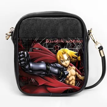 

Custom Full Metal Alchemist fashion Sling Bag Women Sling Shoulder Bags Leather Mini Girls Tote Party Bag DIY Sling Bag