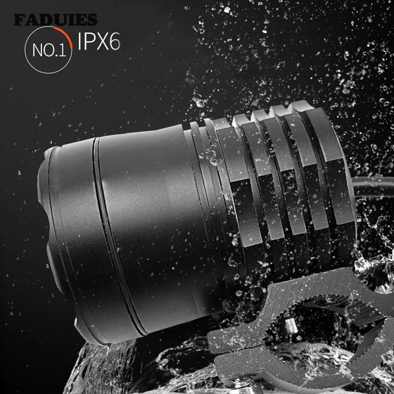 FADUIES Pair 60W Motorcycle Bicycle LED Fog lights Auxiliary driving Lamp Motorbike High Brightness 6000K White +Switch (6)