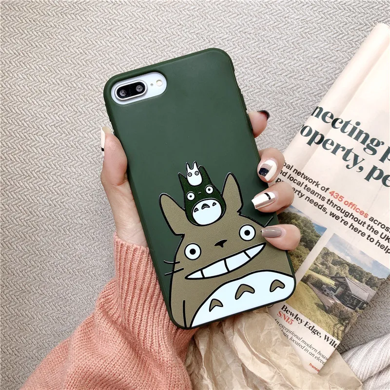 Studio Ghibli Cartoon Happy Totoro Phone Case