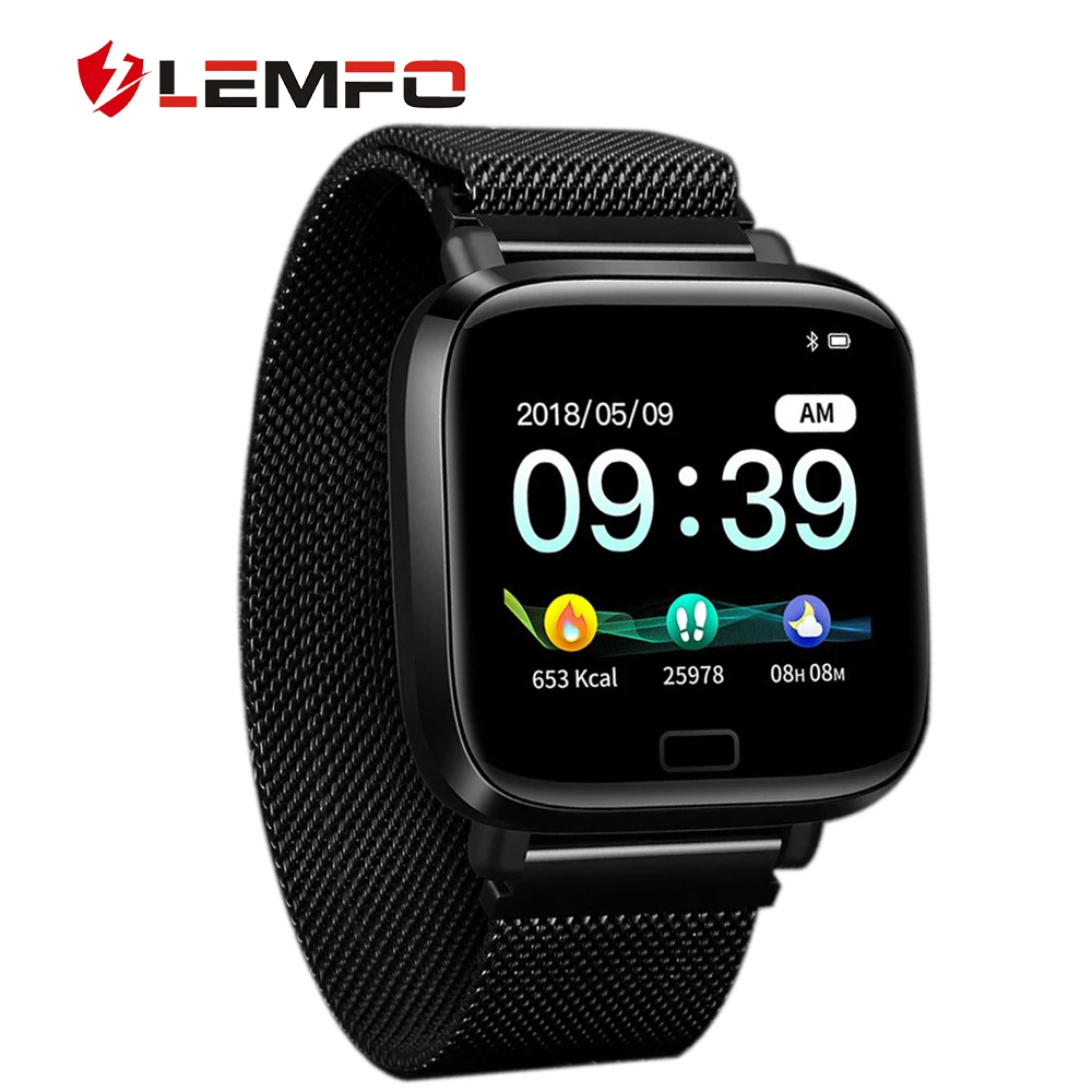 

LEMFO Smartwatch Heart Rate Blood Pressure Blood Oxygen Monitor Multi-sport Mode Sport Smart Watch IP67 Waterproof for Men Women
