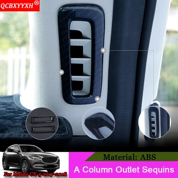 

QCBXYYXH Car Styling ABS Auto Internal Decorations Stickers A column air outlet decorative Sequins For Mazda 2th CX-5 2017 2018
