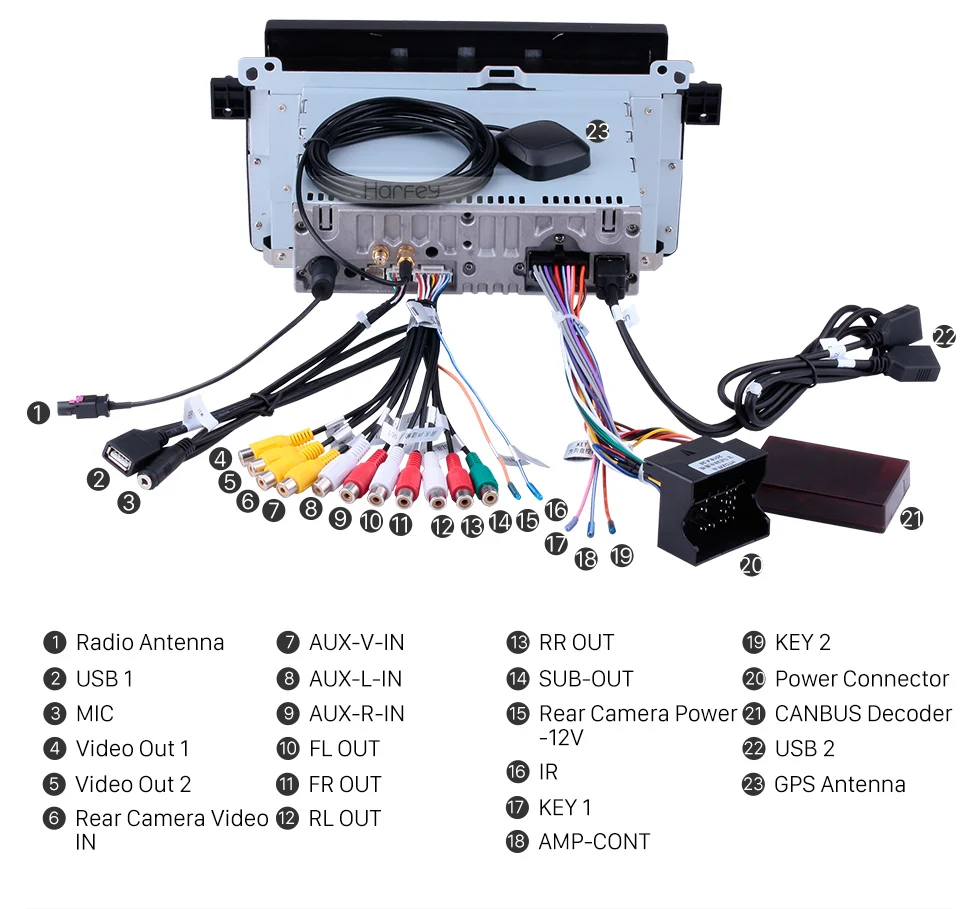 Excellent Harfey Android 8.0 9"Car multimedia player GPS navigation For BMW 3 Series M3 E46 316i 318i 320i 323i 325i support Bluetooth 26