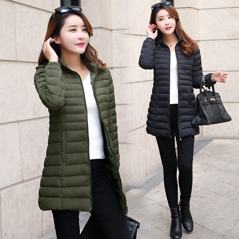 2018 Rushed Sale Solid Full Winter Jacket Women Cotton Parkas Ladies Large Size Loose Warm Fashion Female Hooded Coats Mf009 
