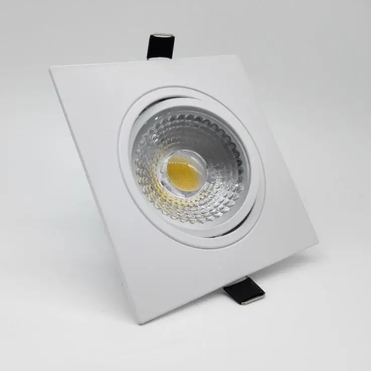 

Hot sale Square Dimmable 15W COB Led Down light Recessed Warm White/Natural White/Cold White COB Led Ceiling lamp AC110V/AC220V