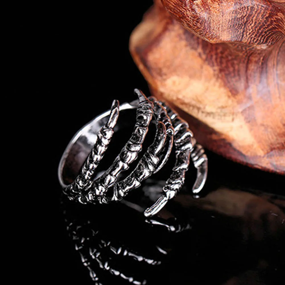 Готическое панк античное медное Орлиное кольцо в виде лапы Модные мужские кольца для открытия тайные ювелирные изделия