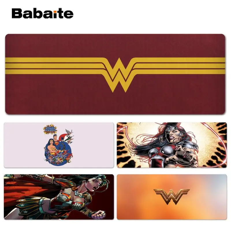 

Babaite Wonder Woman Laptop Gaming Lockedge Mice Mousepad Size for 40x90CM Computer Mouse Mat