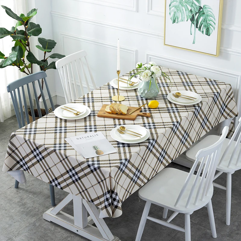 Tablecloth Plastic Kitchen Table Cloth Oilproof Decorative Elegant Waterproof Table Cover For Party