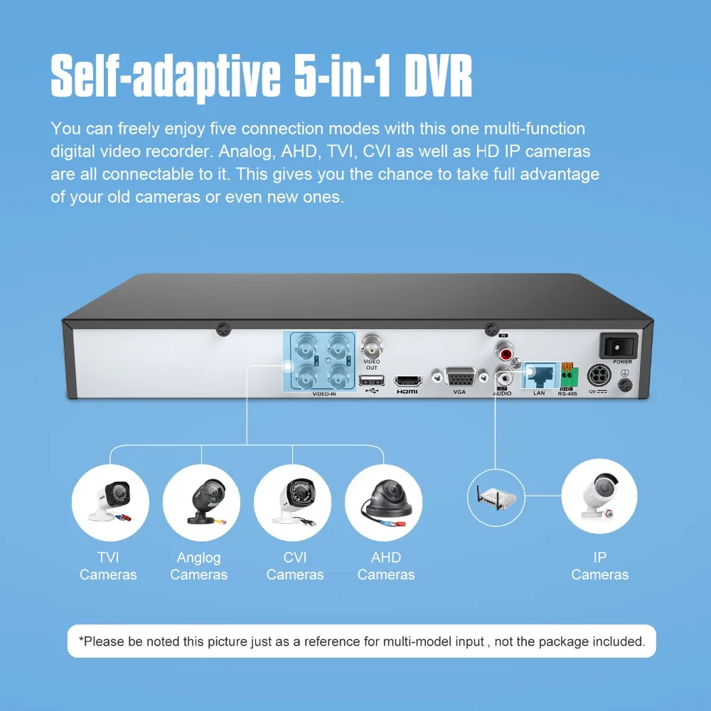 ANNKE 3MP 4CH 5in1 HD TVI CVI AHD IP камера H.264 + DVR 4 шт. 2MP 1080 P уличная Водонепроницаемая ИК
