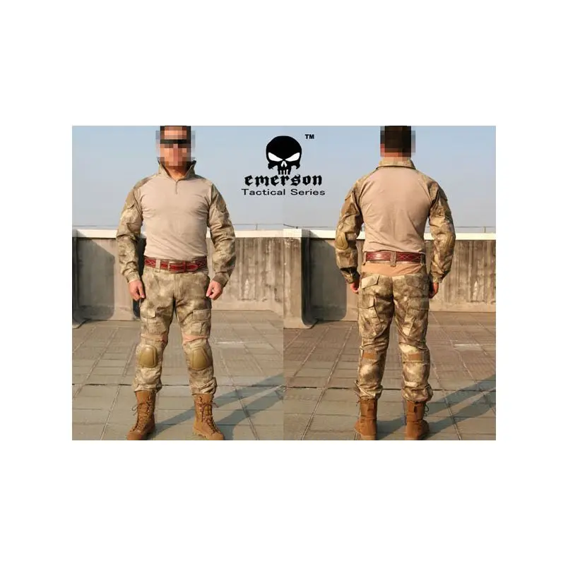 USMC A-TACS камуфляж тактическая страйкбольная Униформа EMERSON-II поколение лягушка плотный боевой камуфляж костюмы комплект одежды
