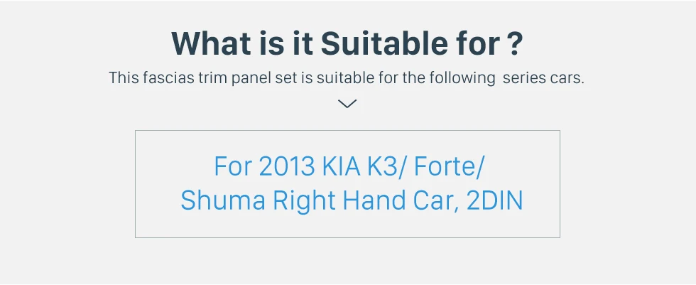Seicane Newest 2Din 2013 KIA K3 Forte Shuma Right Hand Drive Car Radio Fascia Audio Frame Fitting Adaptor Dash CD Face Plate 