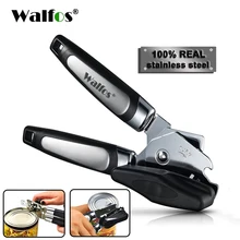 Walfos abridor de latas de aço inoxidável de alta qualidade manual ergonômico profissional abridor de lata de corte lateral manual abridor de lata