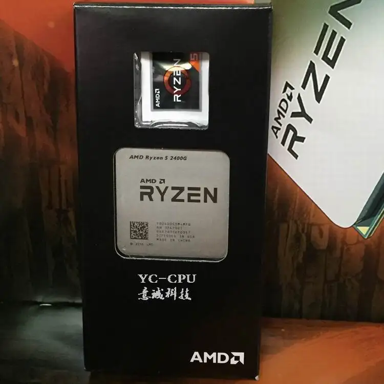 Процессор AMD Ryzen 5 2400G cpu с графикой Radeon RX Vega 11, 4 ядра, 8 потоков, разъем AM4, 3,6 ГГц, TDP 65 Вт, YD2400C5M4MFB