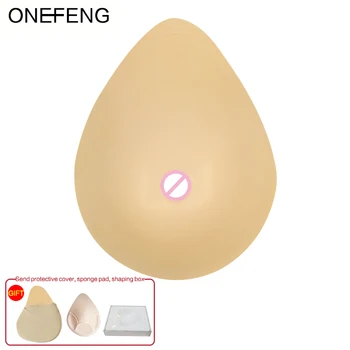 

ONEFENG Silicone Breast Prosthesis Light Weight Silicone Boob for Breast Cancer Women Teardrop Shape 100-470g/pc