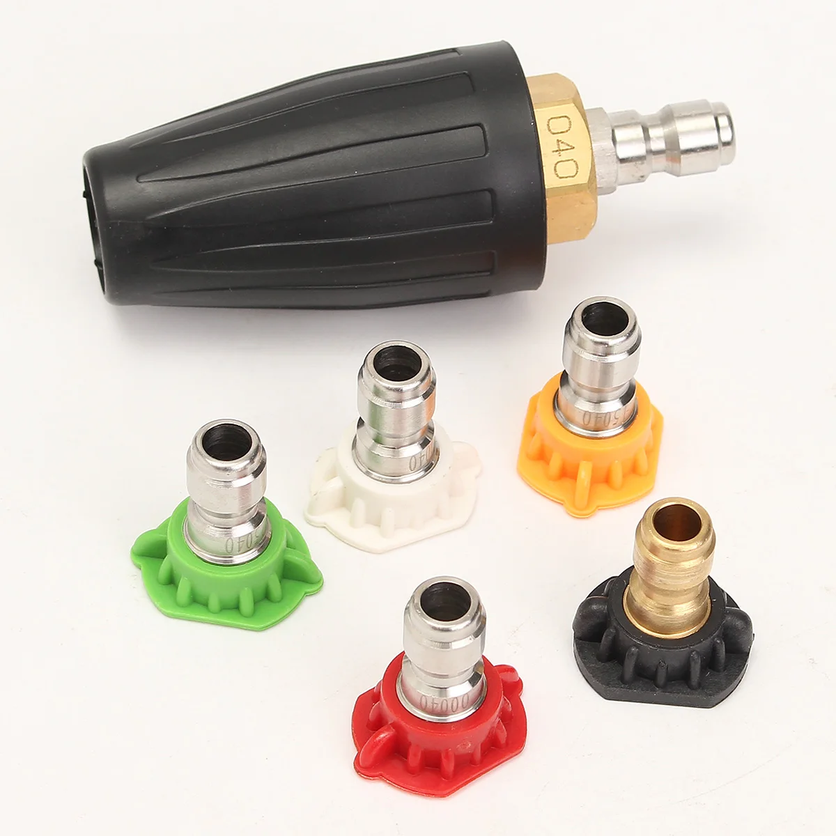 

1/4 Inch Quick Connect High Pressure Washer Rotating Turbo Nozzle Spray Nozzles Tip Stainless Steel Car Water Gun Parts