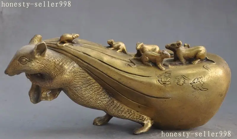 Статуэтка Счастливое богатство 9 дюймов мышь из Зодиака мыши крысы|statue| |
