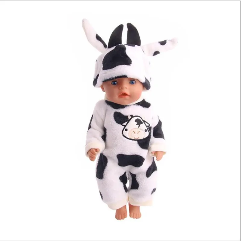 Кукла, Одежда для новорожденных, подходит для детей 17 дюймов, 40-43 см, кукла, молочная корова, тигр, слон, курица, кролик, одежда, аксессуары для ребенка, подарок - Цвет: Q-101