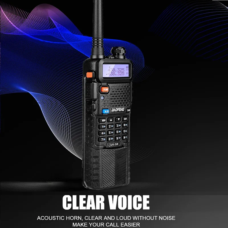 BAOFENG UV-5R мощная рация 8 Вт 3800 мАч Двухдиапазонная VHF UHF радиостанция HF ham станция приемопередатчик рация