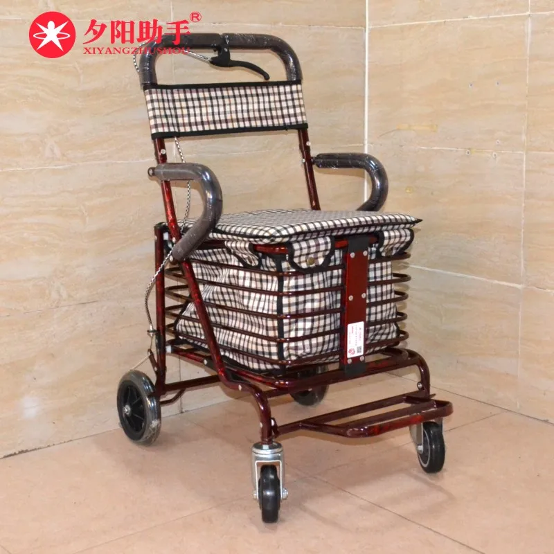 Sunset assistant brand Elderly cart shopping trolley small carts for