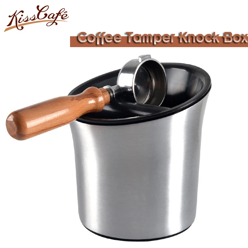 

Thicken Coffee Tamper Knock Box Deep Bent Design Coffee Slag isn't Splash Manual Coffee Grinder Coffee Accessories