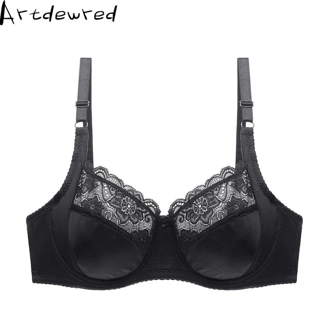 2021 Black Lace Perspective Bras For Women Sexy Lingerie Embroidery Floral  Mesh Bralette A B C D E F G 75 80 85 90 95 100 105 - Bras - AliExpress