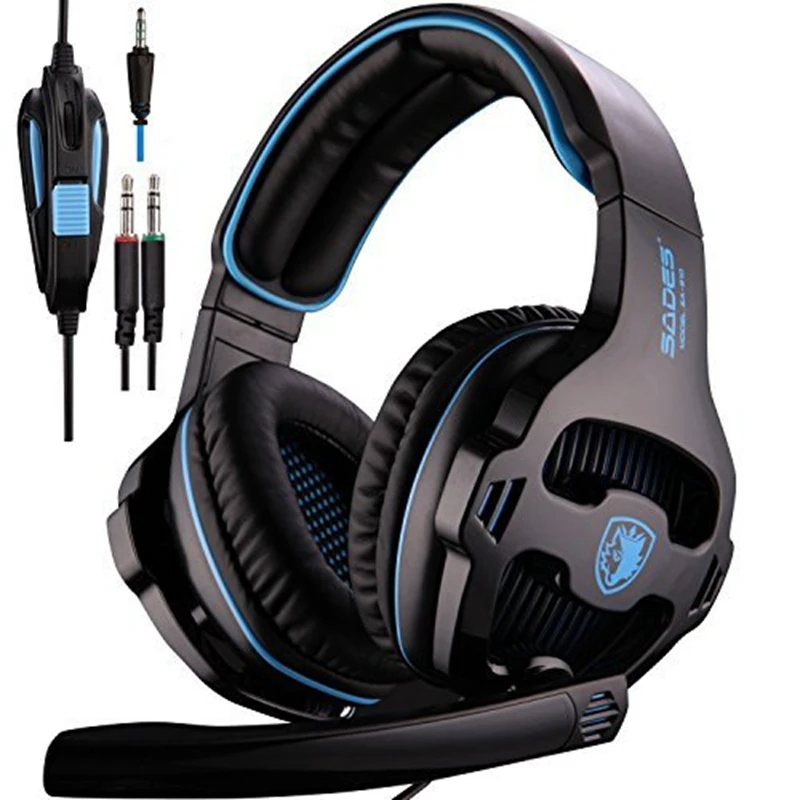 SADES SA810 игровая гарнитура для Xbox PS4 наушники с басами ПК игровые шумоизоляцией