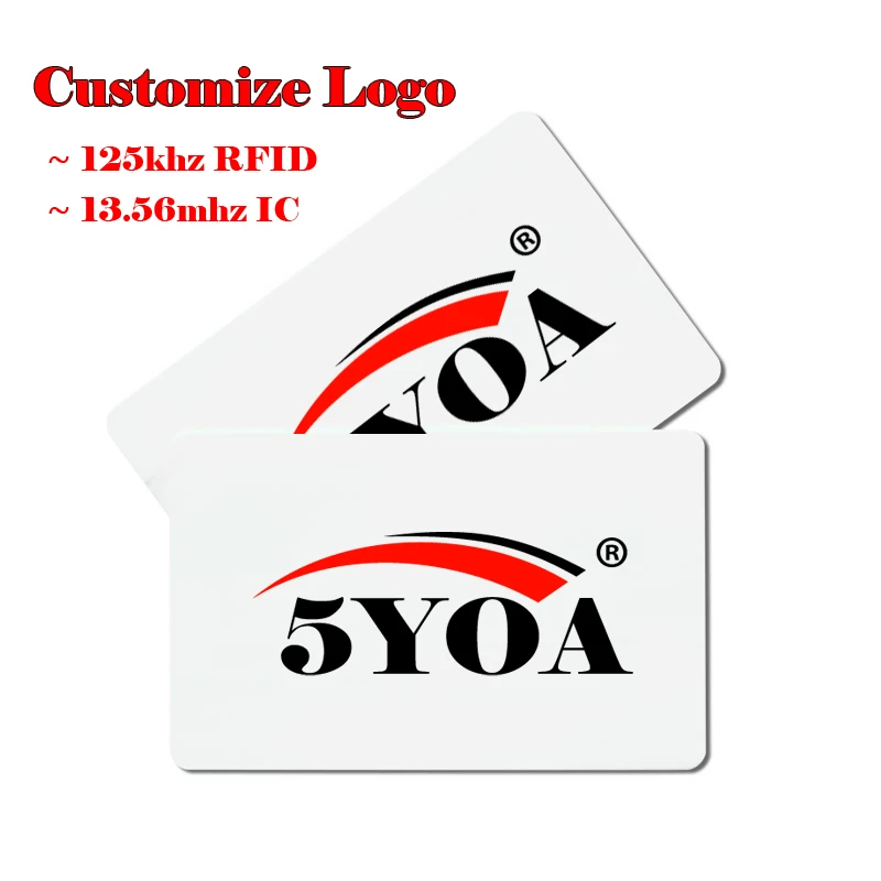

Customize Logo Design Printing Arbitrary Pattern VIP Print RFID ID 125khz EM4100 Card 13.56mhz IC Card MF S50 Proximity Smart