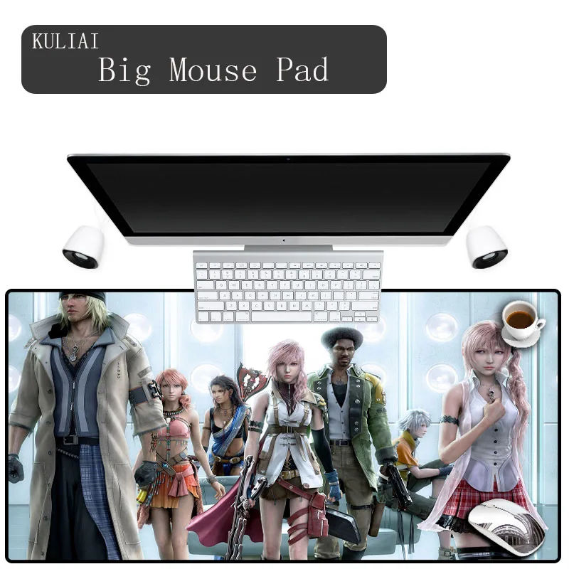 

KULIAI Final Fantasy Anime Mouse Pad Mass Pattern Notbook Computer Mousepad Gaming Padmouse Gamer To Laptop Mouse Mat for Pubg