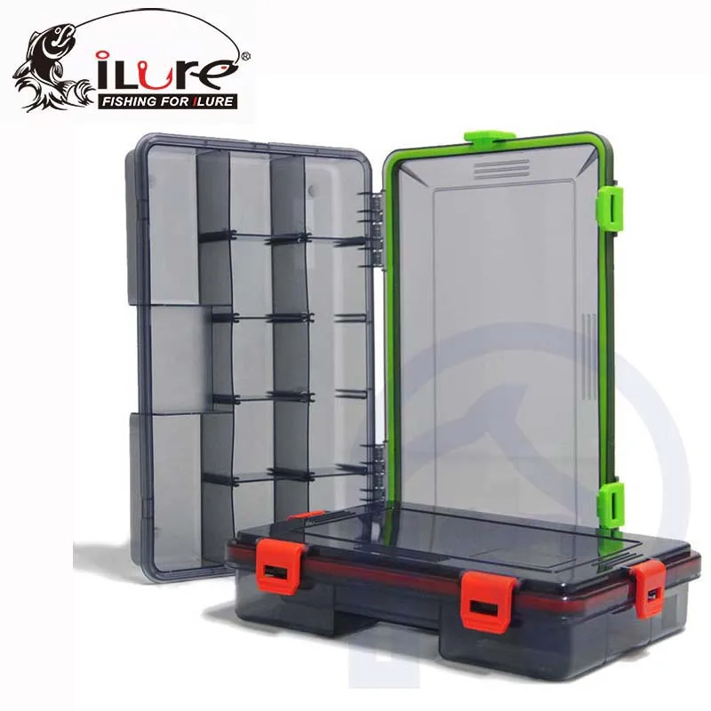 

2 Colors Fishing Tackle Box Lures Bait Hooks Plastic Carp Rock Fly Fishing Storage Box Case Multi Function Fishing Accessories