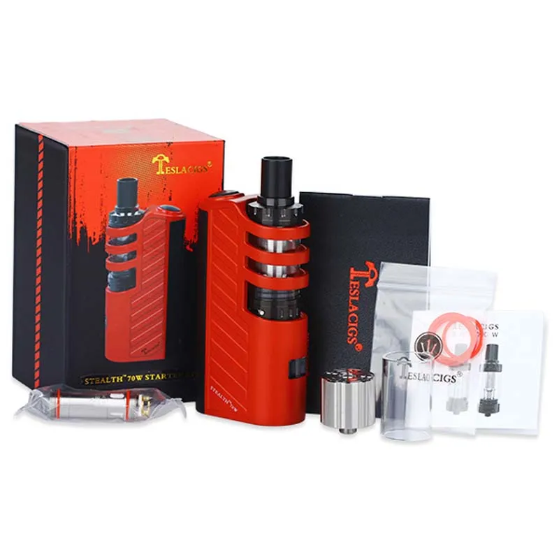 

Original Tesla Stealth 70W Kit with Tesla Shadow Tank 3.5ml Capacity 70W Stealth TC Box MOD Vaporizer VW/TC(Ni200/Ti/SS316)