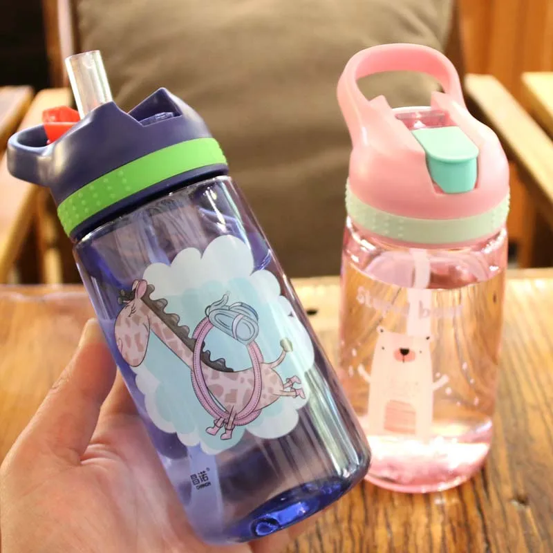 

Cartoon Baby Kids Bottle Small Animal Sport Equipped Children 450ml Vacuum Cute Water Training Bottle