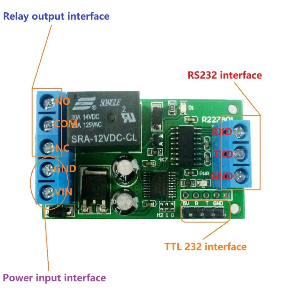 Релейная плата 2 в 1 mini DC 12 В RS232 и TTL232 ПК USB UART пульт дистанционного управления для