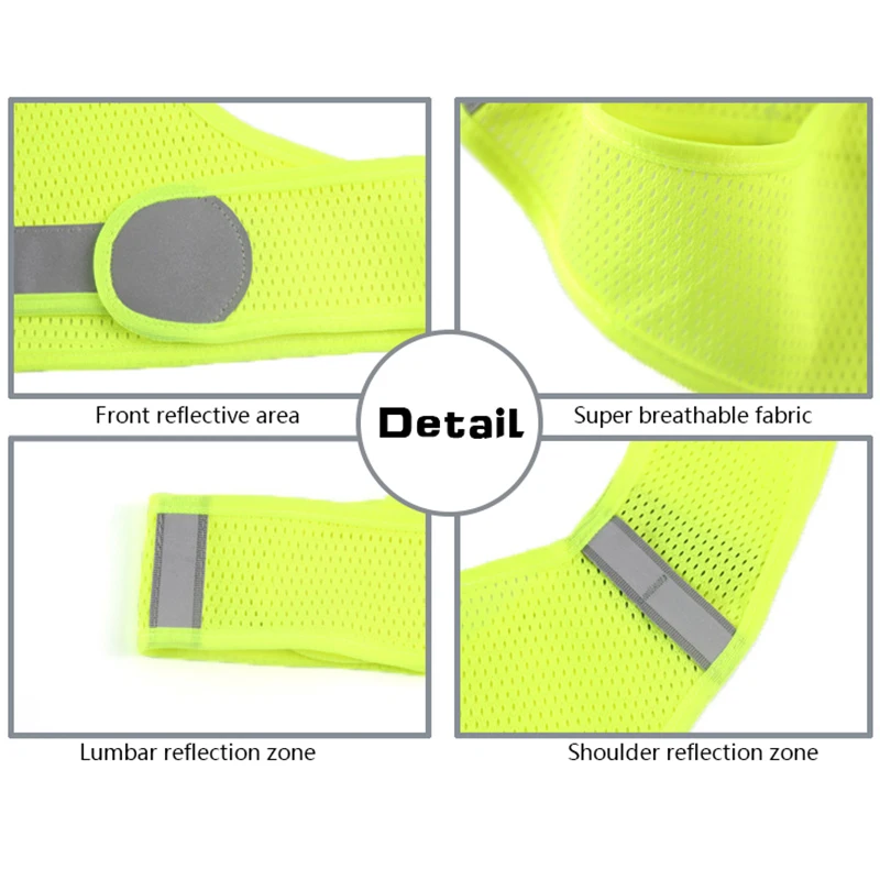 High Visibility Reflective Vest Unisex Outdoor Safety Vests Cycling Vest Men Working Night Running Sports Outdoor Clothes Women